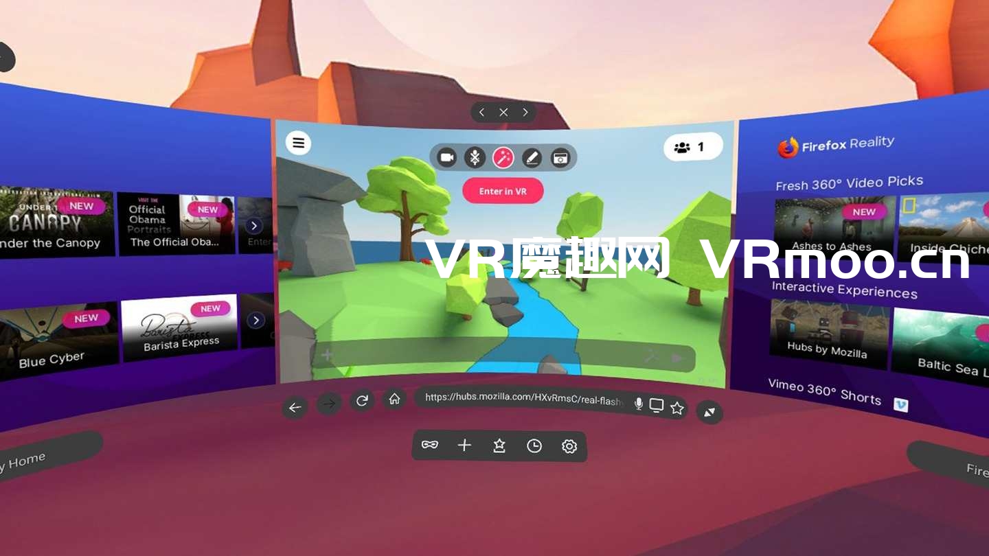 2333VR | Oculus Quest 工具《Firefox Reality VR》火狐浏览器