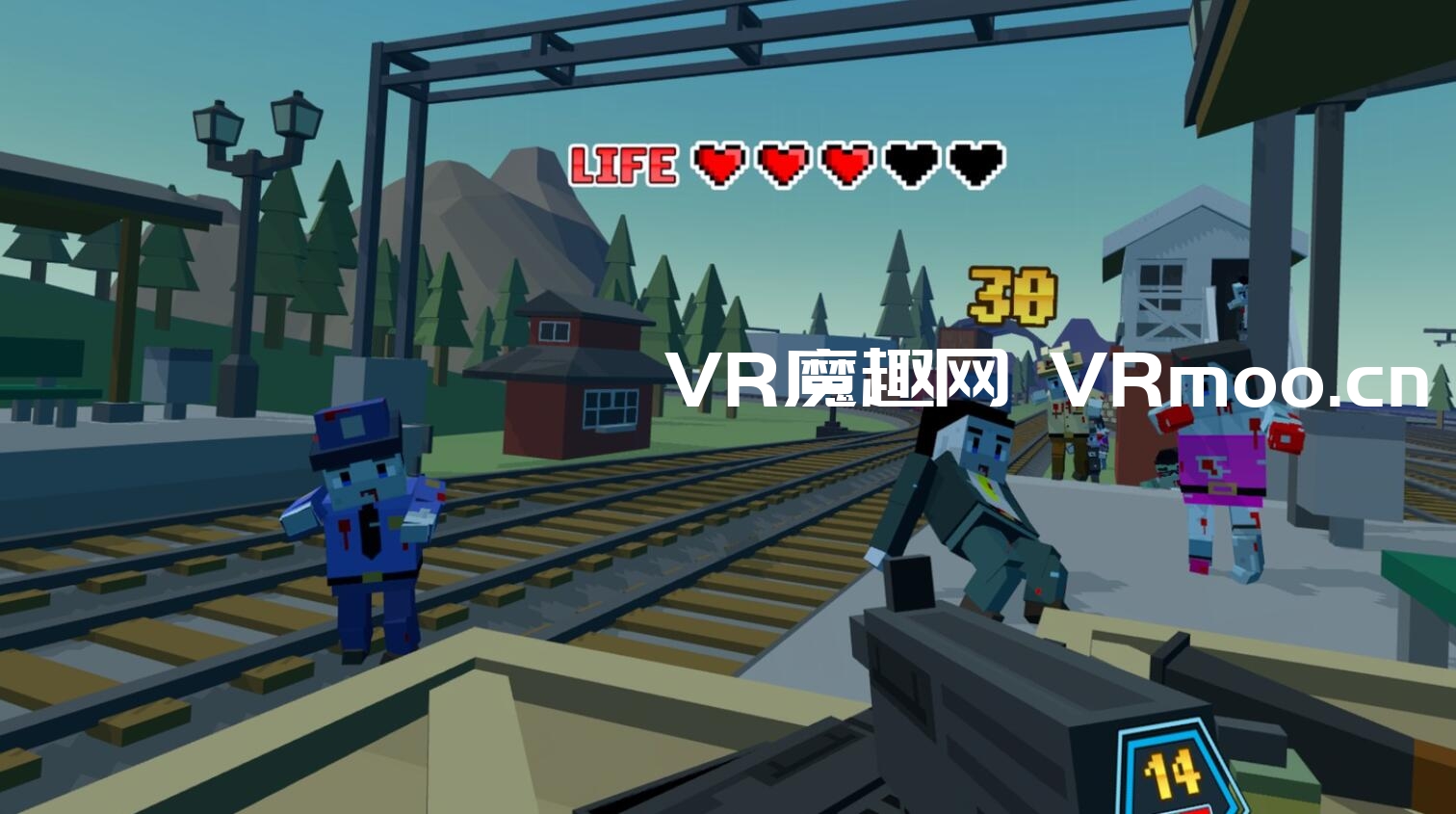 2333VR | Oculus Quest 游戏《Voxel Shot VR》像素僵尸